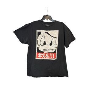 Disney Angry Swearing Cursing Donald Duck Graphic T Shirt Large